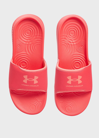 Красные шлепанцы Under Armour с логотипом