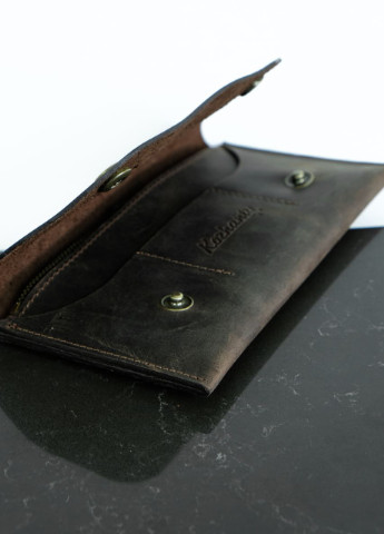 Шкіряний портмоне гаманець K2 темно-коричневий вінтажний Kozhanty (252315378)