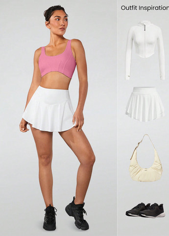 Розовый топ бюстгальтер SHEIN без косточек полиамид