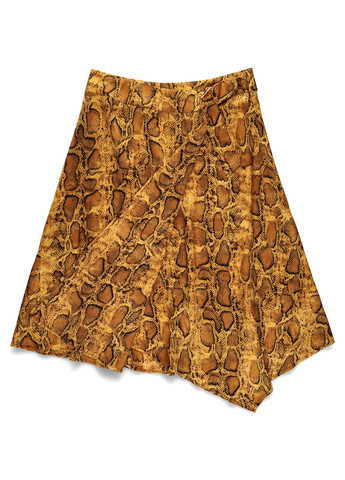 Желтая кэжуал змеиный юбка Love Copenhagen клешированная, на запах