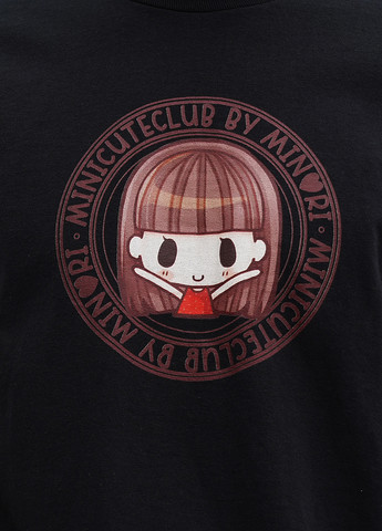 Лонгслів Gildan малюнок чорний кежуали бавовна, трикотаж