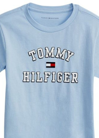 Голубая летняя футболка Tommy Hilfiger