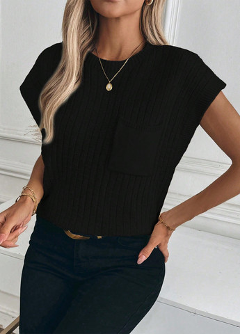 Черный летний джемпер джемпер SHEIN