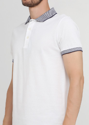 Белоснежная футболка-поло для мужчин Madoc Jeans однотонная