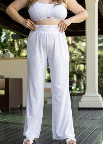 Штани-палаццо з абстрактної сітки TOTALFIT (353331989)