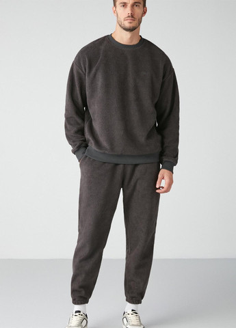 Темно-серый свитшот Grimelange однотонный вышивка (328720217)