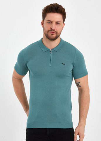 Голубой мужская футболка поло Trend Collection однотонная