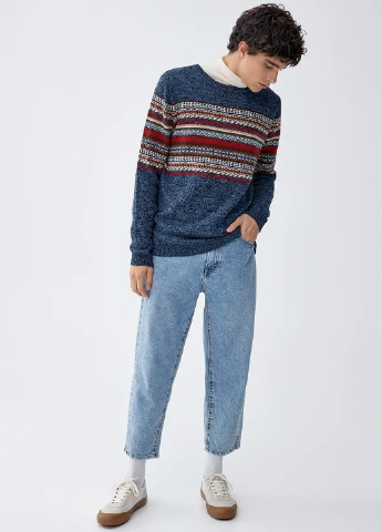 Темно-синій демісезонний джемпер джемпер Pull & Bear
