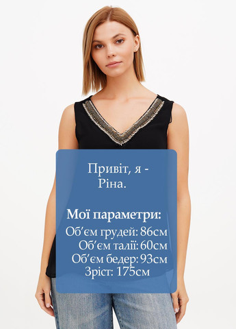 Чорна блуза Sassofono Club