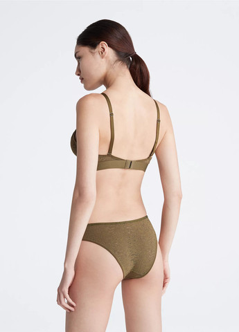 Оливковий бралетт бюстгальтер Calvin Klein без кісточок поліамід