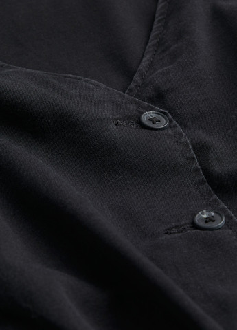 Комбинезон H&M комбинезон-брюки однотонный тёмно-серый кэжуал, денил хлопок
