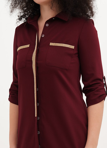 Темно-бордова кежуал сукня сукня-сорочка Imperial однотонна