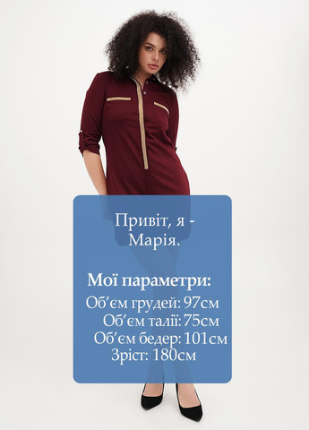 Темно-бордова кежуал сукня сукня-сорочка Imperial однотонна