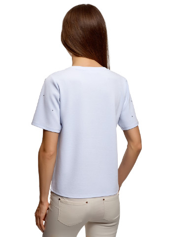 Синяя летняя футболка Oodji