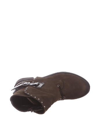 Осенние ботинки Derem с металлическими вставками из натурального нубука