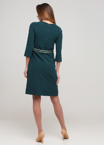 Темно-зелена ділова сукня Olga Shyrai for PUBLIC&PRIVATE однотонна