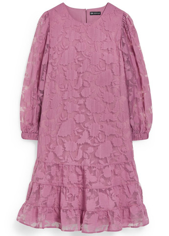 Сиреневое кэжуал платье C&A однотонное