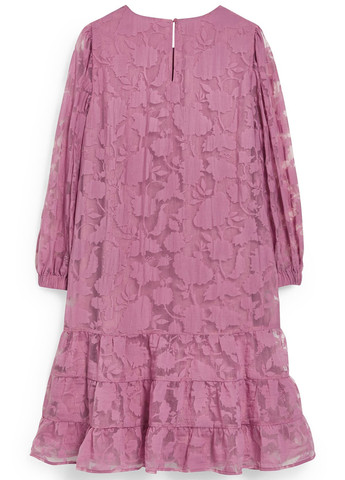 Сиреневое кэжуал платье C&A однотонное