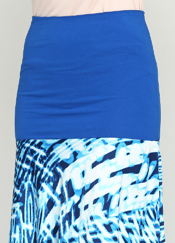Синяя кэжуал с рисунком юбка Mark миди