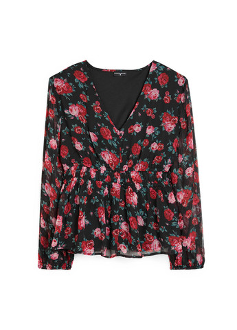 Чорна блуза з баскою C&A