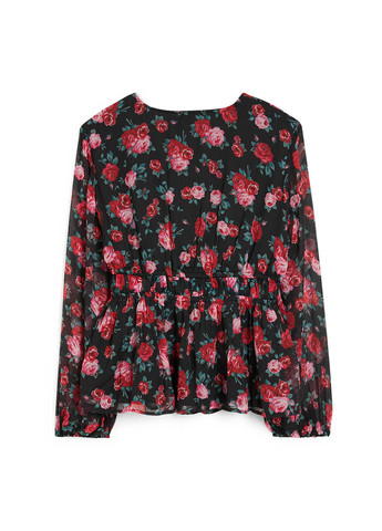 Чорна блуза з баскою C&A