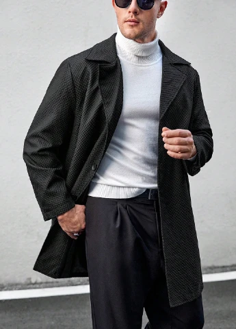 Плащ SHEIN на гудзиках прямий (311677744)