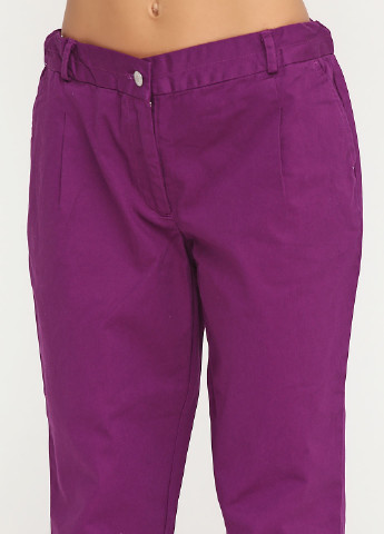Сиреневые кэжуал летние зауженные брюки John Baner Jeanswear