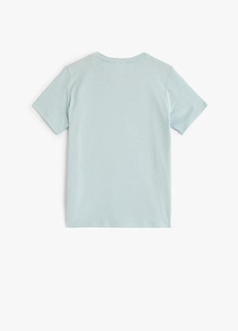 Серо-голубая летняя футболка KOTON