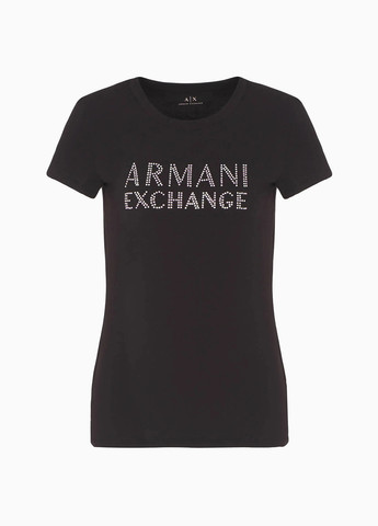 Чорна літня футболка Armani Exchange