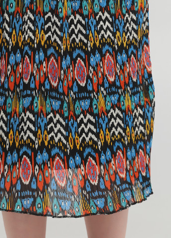 Разноцветная кэжуал с орнаментом юбка Bebe Plus плиссе, клешированная