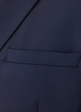 Пиджак KOTON однобортный однотонный тёмно-синий деловой полиэстер