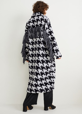 Чорно-білий демісезонне Пальто однобортне C&A