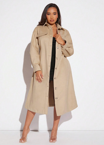 Плащ SHEIN тренчкот на гудзиках демісезон (323464834)