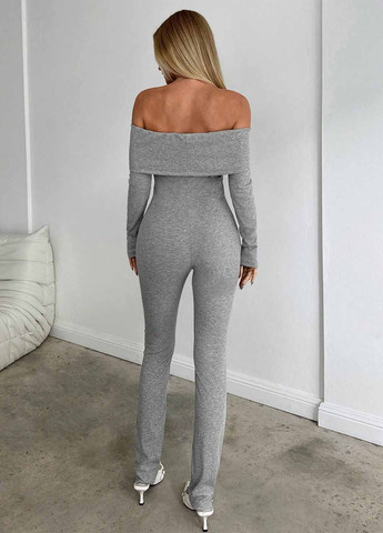 Комбінезон SHEIN комбінезон-брюки меланж сірий кежуал поліестер