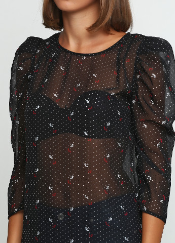 Черная демисезонная блуза Sparkle & Fade