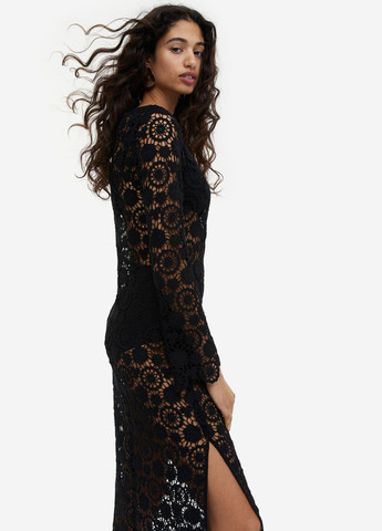 Черное кэжуал платье H&M однотонное