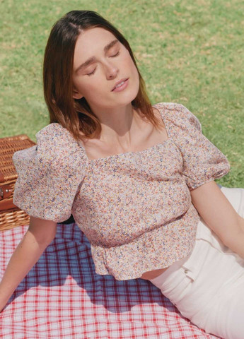 Комбінована літня блузка Uniqlo