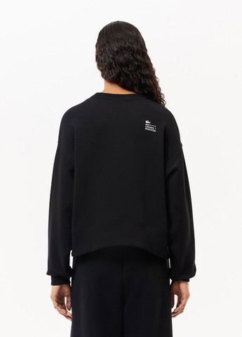 Черный свитшот Lacoste логотип нашивки (298072720)