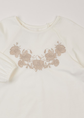 Молочная вышиванка Фламинго узор однотонный хлопок, стрейч кулир (303403272)