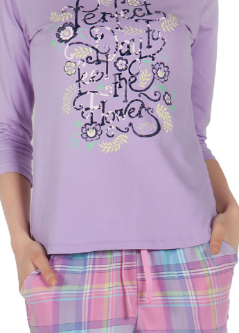 Фиолетовая всесезон пижама (кофта, брюки) Miorre