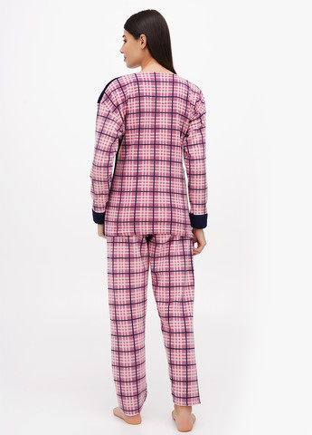 Рожево-лілова зимня піжама (світшот, штани) LINDROS