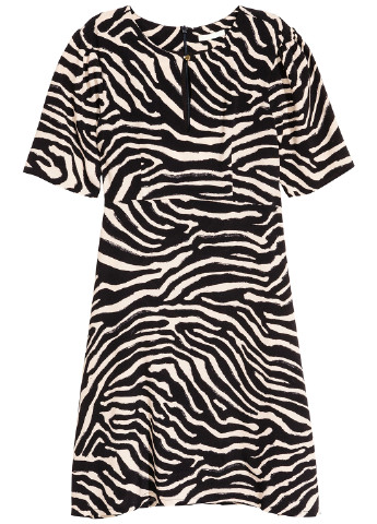 Бежевое кэжуал платье H&M тигровый