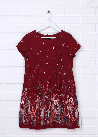 Бордовое платье Zara (45654132)