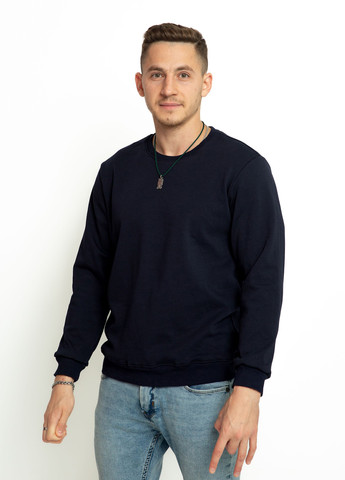 Темно-синий свитшот Time of Style однотонный без декора (306717112)