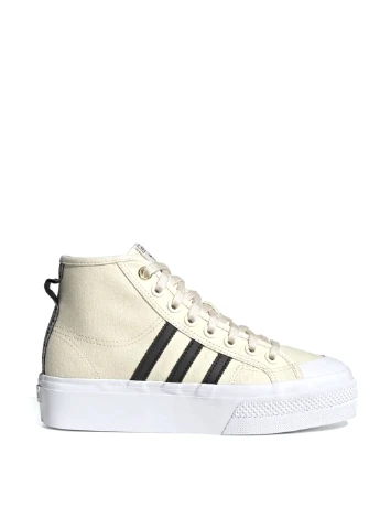 Светло-бежевые кеды h00641 adidas Nizza Platform Mid W Beige