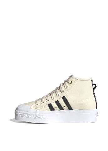 Светло-бежевые кеды h00641 adidas Nizza Platform Mid W Beige