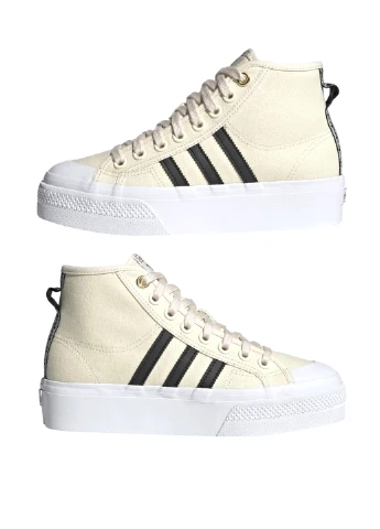 Светло-бежевые кеды h00641 adidas Nizza Platform Mid W Beige