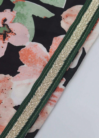 Комбинированное кэжуал платье а-силуэт SHEIN с цветочным принтом