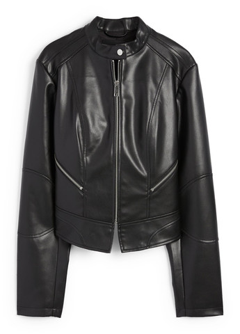 Чорна демісезонна куртка C&A