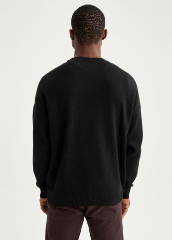Черный демисезонный пуловер джемпер DeFacto